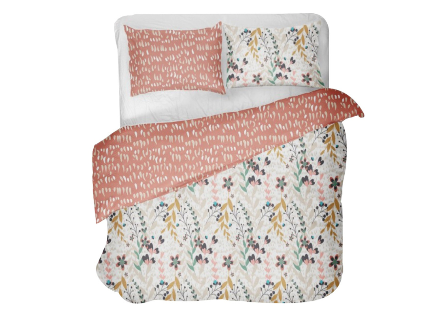 Funda para Plumón Flowers Biancobelo