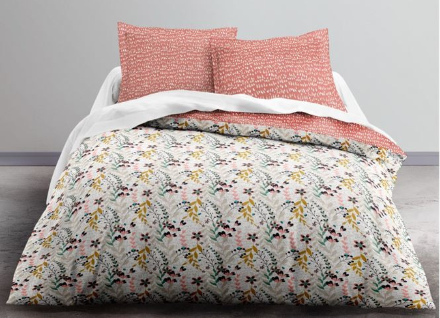 Funda para Plumón Flowers Biancobelo