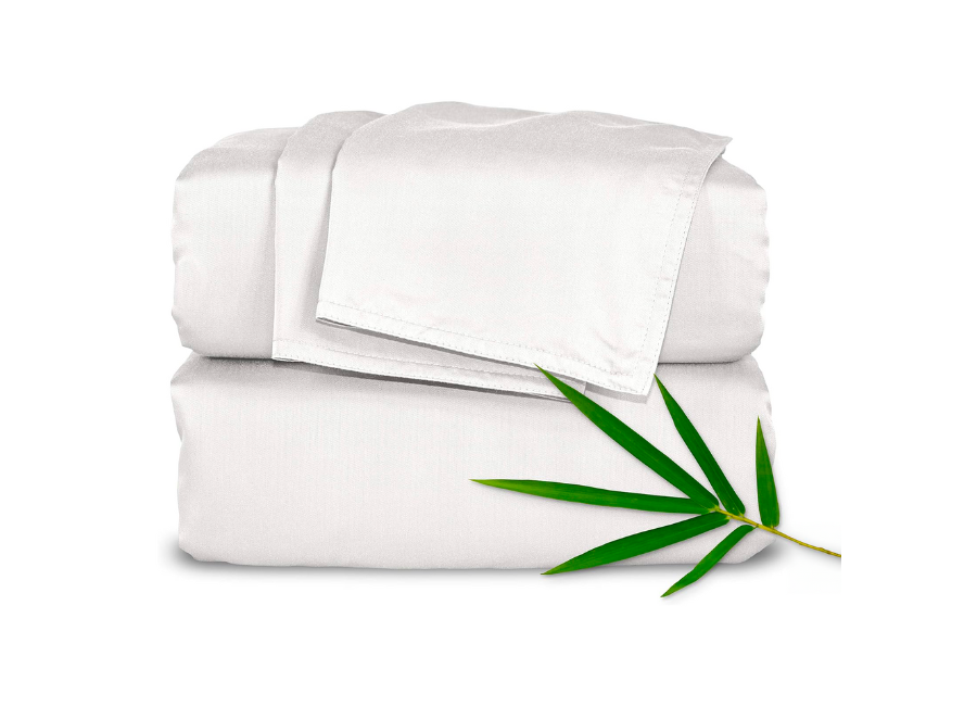 Juego de Sábanas de Bambú 300 Hilos Blanco Biancobelo