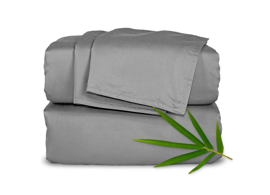 Juego de Sábanas de Bambú 300 Hilos Gris Biancobelo