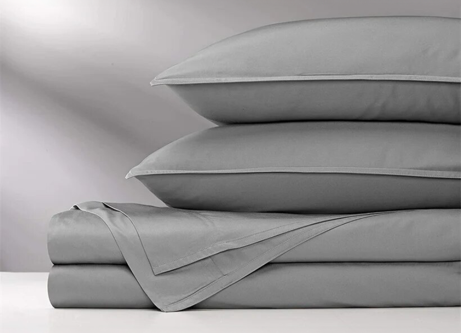 Juego de Sábanas de Bambú 300 Hilos Gris Biancobelo