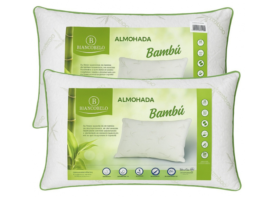 Pack 2 Almohadas de Bambú Viscoelásticas con Memoria
