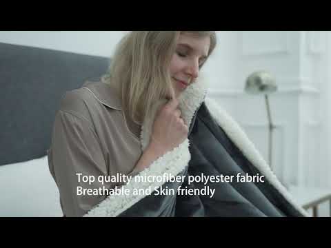 Plumón Sherpa Plush Celeste Biancobelo