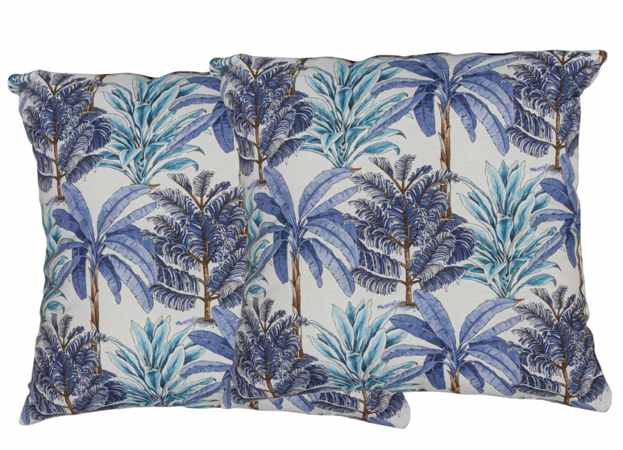 Set de 2 Cojines Lona Española Palmeras 50x50 cm